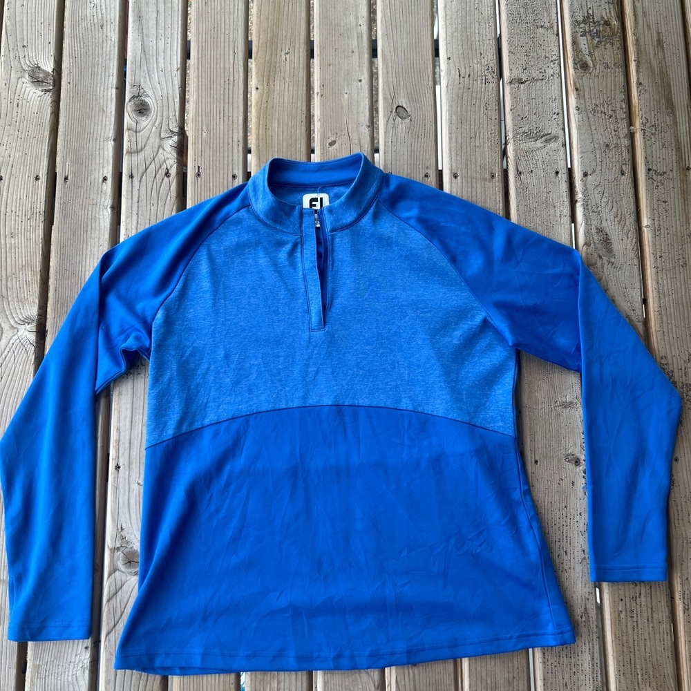 FootJoy Men’s Long Sleeve Golf Pullover – Blue – Size Large